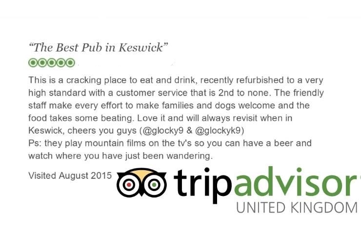 The Wainwright keswick: Trip Advisor Review 1